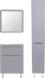 Style Line Шкаф пенал Бергамо 30 L с б/к серый Люкс антискрейтч Plus – фотография-3